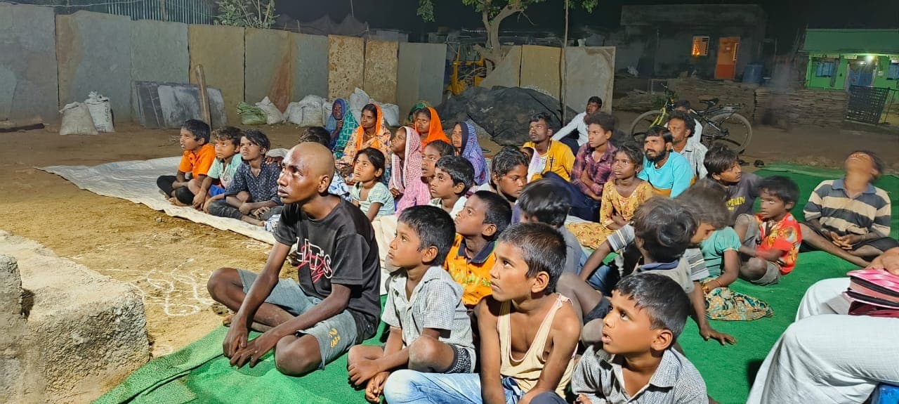 Worship gathering during a Gospel crusade